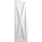 Ekena Millwork True Fit PVC Single X-Board Farmhouse Fixed Mount Shutters, White, 18W x 59H, PR TFP001FH18X059WH - alternate 3